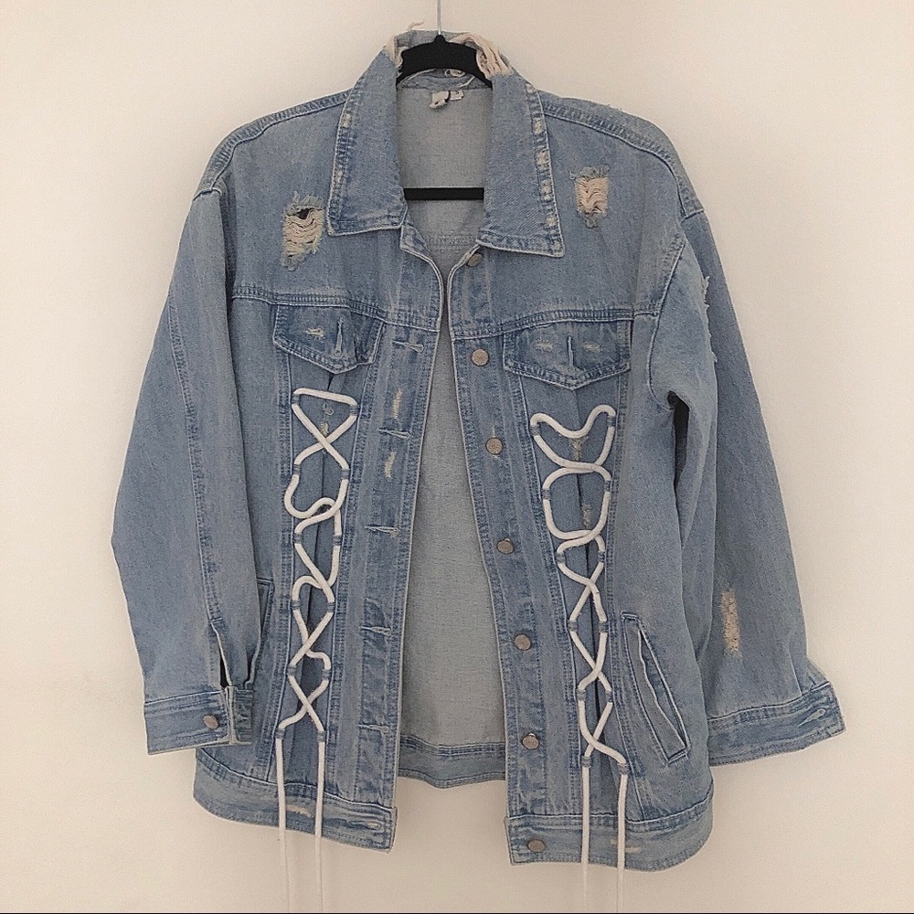 Oversized Fancy Jean Jacket 🥂